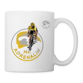 Yellow Cyclist Silhouette - Mug - white - Right