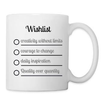 Liste de souhaits - Mug blanc - blanc - Droite