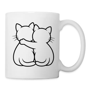 Câlin de chats - Mug blanc - blanc - Droite