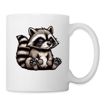 Parlez à la patte Waschbär Waschbären Raton laveur - Mug blanc - blanc - Droite
