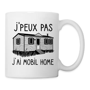 T-shirt mobile home camping humour - Mug - white - Right