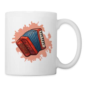 Accordion Illustration Blue-Red - Mug - white - Right
