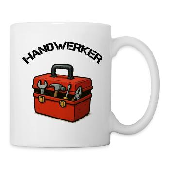 Roter Werkzeugkoffer Design - Tasse - Weiß - Rechts