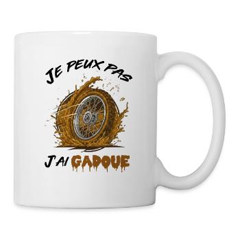 Je peux pas j'ai gadoue moto offroad adventure  - Mug blanc - blanc - Droite
