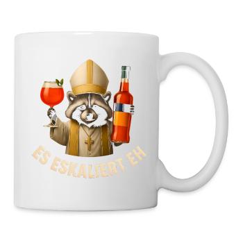 Es Eskaliert Eh Waschbär Spritz Party Geschenkidee - Tasse - Weiß - Rechts