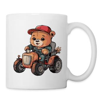 Bear Tractor Farmer - Mug - white - Right