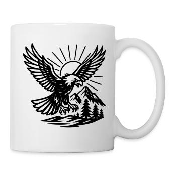 Eagle in nature - Mug - white - Right