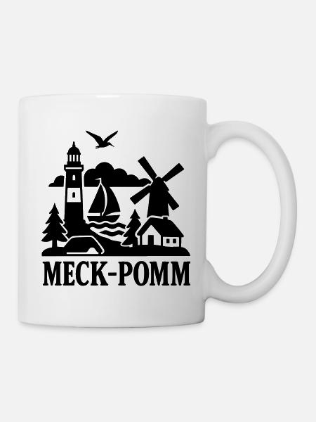 meckpomm silhouette - Tasse - Weiß