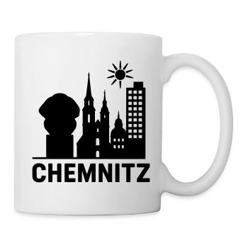 Chemnitz Landmark Silhouette - Mug - white - Right