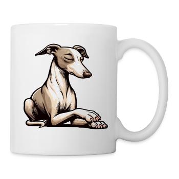 Whippet Greyhound Whippets Propriétaire de lévrier - Mug blanc - blanc - Droite