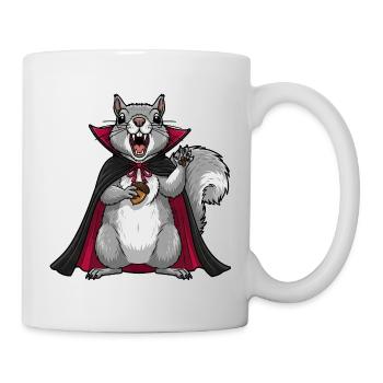 Cute Halloween Vampire Squirrel Cartoon - Mug - white - Right