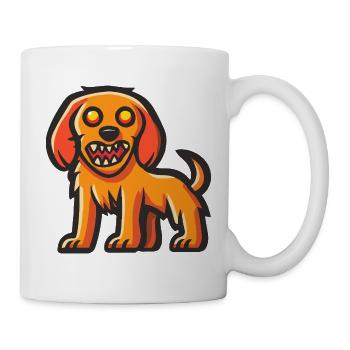 Golden Retriever Hund Halloween Lustig - Tasse - Weiß - Rechts
