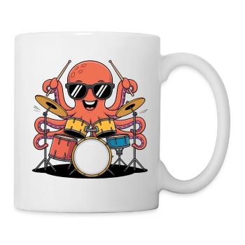 Drummer Octopus Band Groove - Mug - white - Right