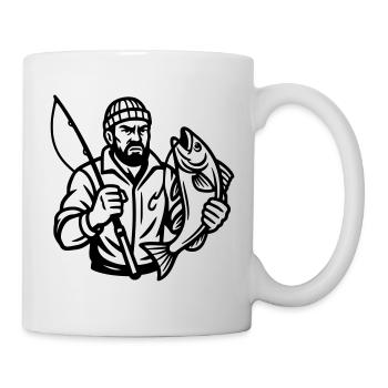 Angler - Tasse - Weiß - Rechts