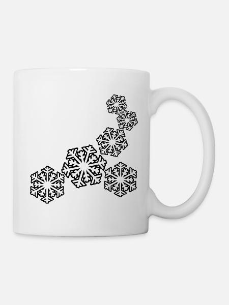 Schneeflocken - Tasse - Weiß