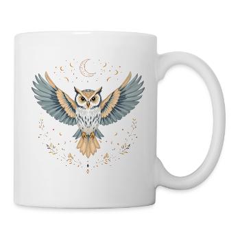 Boho Eule - Tasse - Weiß - Rechts