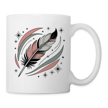 Boho Seele Feder - Tasse - Weiß - Rechts