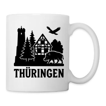 Silhouette Thuringe - Mug blanc - blanc - Droite
