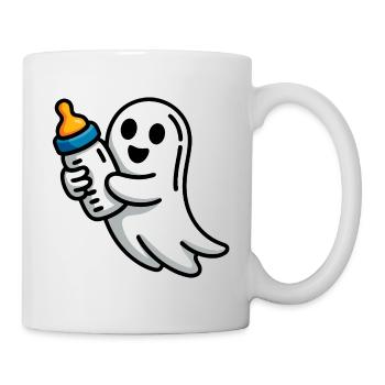 Ghost with pacifier illustration - Mug - white - Right