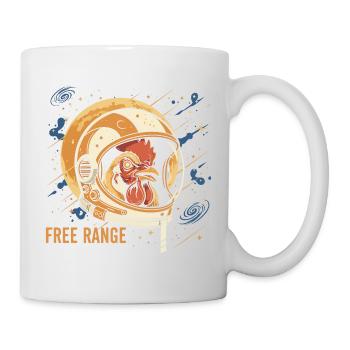 Space chicken in astronaut helmet - Mug - white - Right