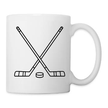 Energetische Hockeykunst -Hockey - Tasse - Weiß - Rechts