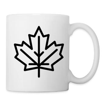 Ahornblatt - Tasse - Weiß - Rechts