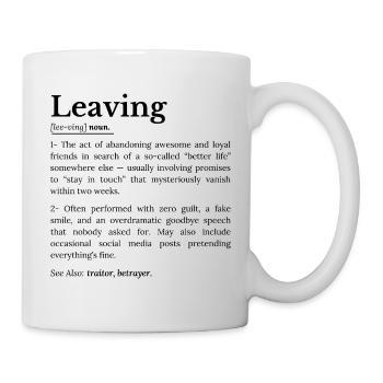 Coworker Leaving: Office Farewell Humor - Mug - white - Right