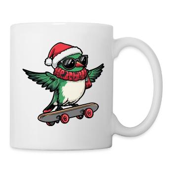 Kolibri Vogel Weihnachten Lustig - Tasse - Weiß - Rechts