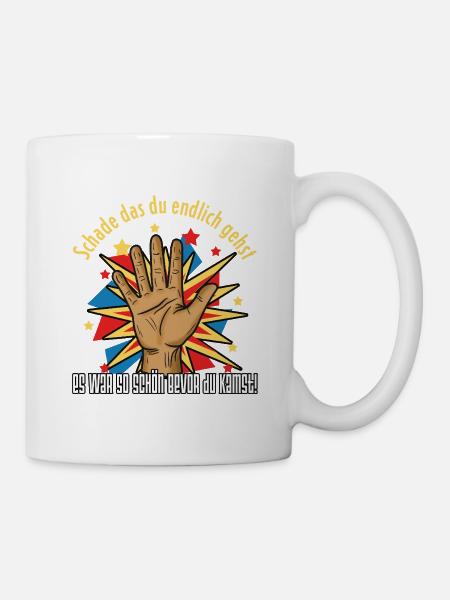 Popart Hand mit Explosionsspruch, Oxymoron - Tasse - Weiß