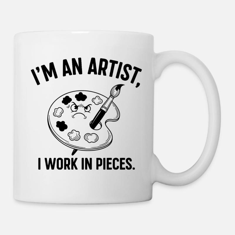 I Work in Pieces Palette - Mug - white