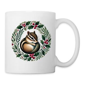 Stechpalmenkranz Eichhörnchen Charm - Tasse - Weiß - Rechts