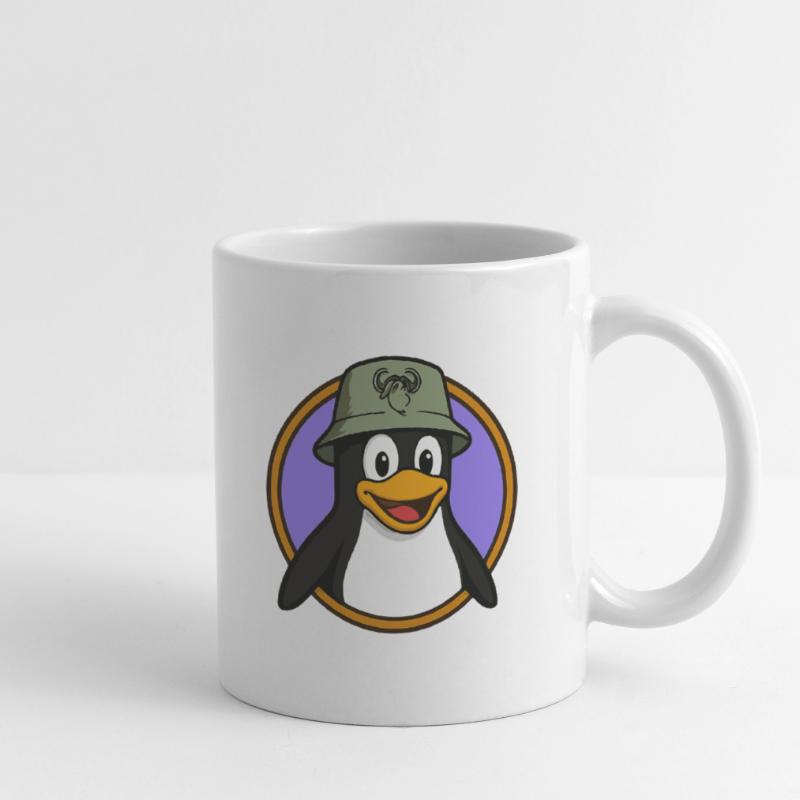Tux Linux + GNU Hat Mug blanc