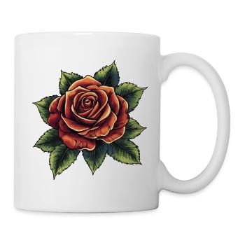 Fleur de rose - Mug blanc - blanc - Droite