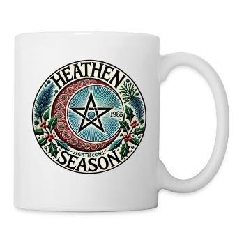 Heidnische Jahreszeit Kreis Emblem - Tasse - Weiß - Rechts