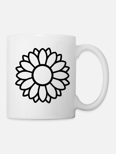 Sonnenblume - Tasse - Weiß
