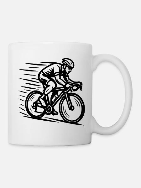 Rennrad - Tasse - Weiß