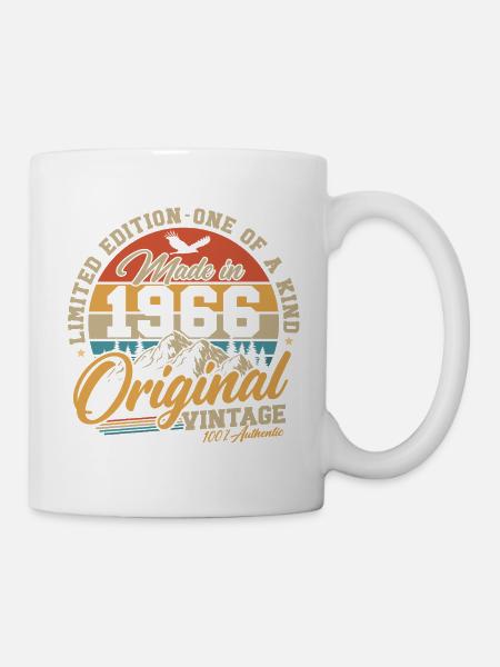 Original 1966 Jahrgang Geburtstag Retro Geschenk - Tasse - Weiß