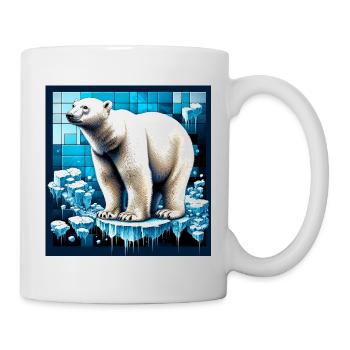 ours blanc - Mug blanc - blanc - Droite