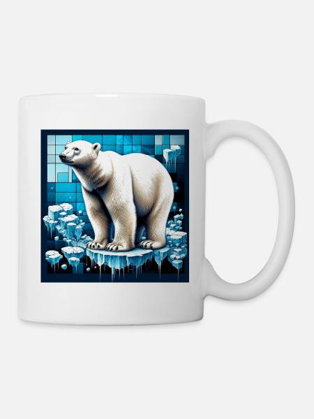 ours blanc - Mug blanc - blanc