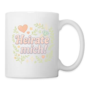 heirate mich / statement design - Tasse - Weiß - Rechts