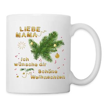 Dear Mom, I wish you a Merry Christmas - Mug - white - Right