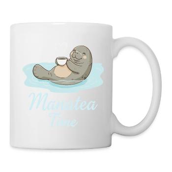 Seekuh Meerestier Ozean liebt Tee - Tasse - Weiß - Rechts