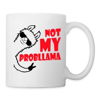Lama Cool Lunettes de Soleil Pas Ma Main De Paix Problama - Mug blanc - blanc - Droite