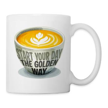 Commencez votre journée à la Golden Way - Mug blanc - blanc - Droite