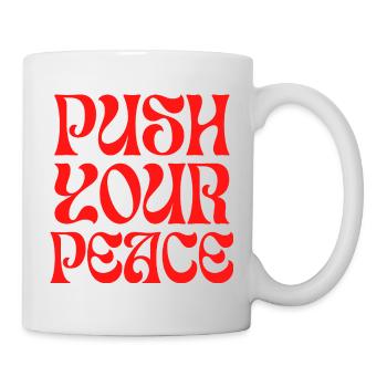 Poussez votre paix Peacezeichen Frieden - Mug blanc - blanc - Droite