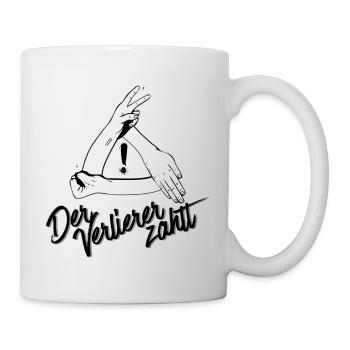 Der Verlierer zahlt – Schere Stein Papier - Tasse - Weiß - Rechts