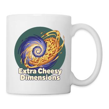 Extra Cheesy Dimensions Pizza - Tasse - Weiß - Rechts