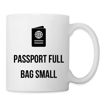 Passport Full, Bag Small – Abenteuer Shirt - Tasse - Weiß - Rechts