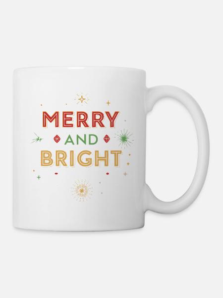 Fröhliche und helle festliche Party - Tasse - Weiß