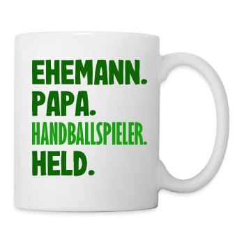 Handballspieler Handball Handballer Geschenke - Tasse - Weiß - Rechts